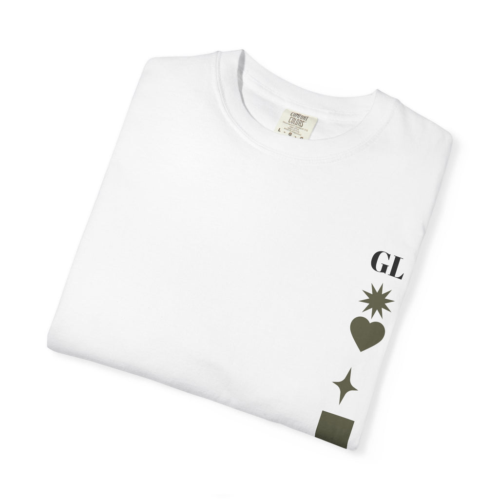 Minimal Symbols T-Shirt — GL Star Heart Square Graphic Tee