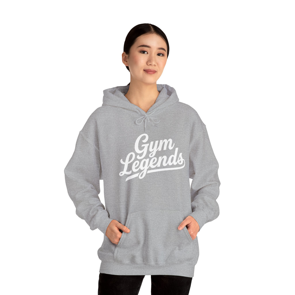 Gym Legends Hoodie — Retro Script Fitness Sweatshirt