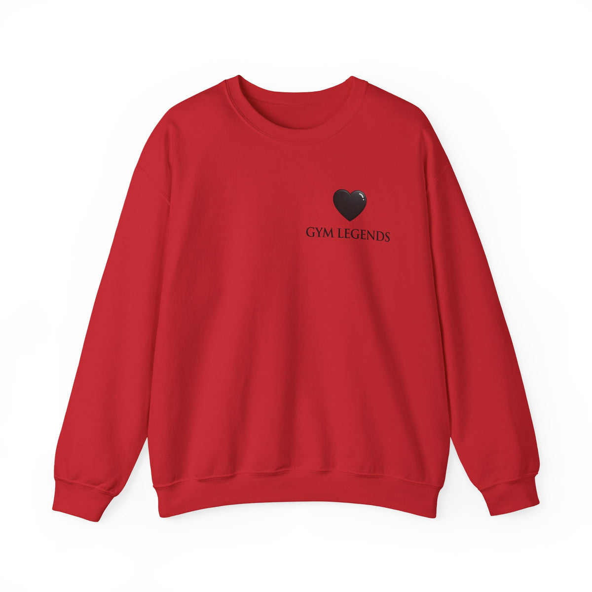 Gym Legends Crewneck Sweatshirt – Heart Logo Fitness Pullover