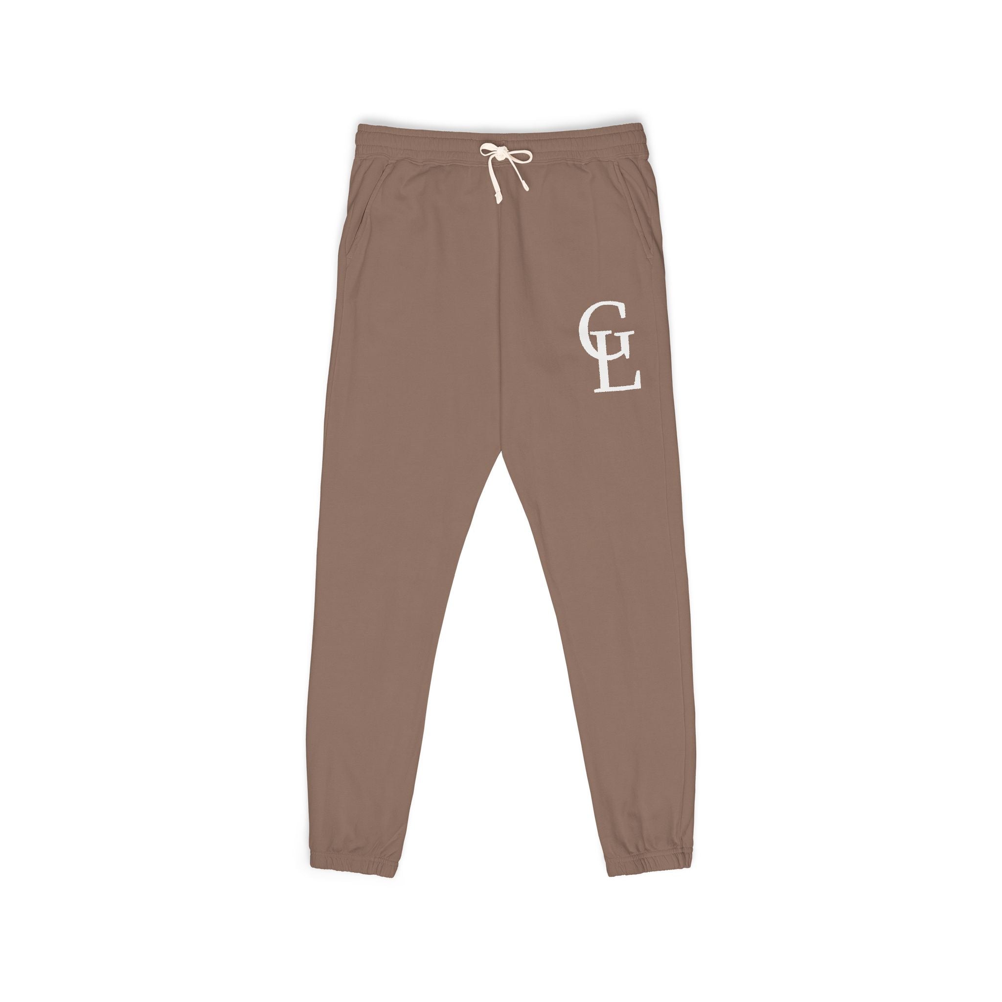 Garment-Dyed Fleece Sweatpants — Vintage 'CL' Monogram Lounge Pants
