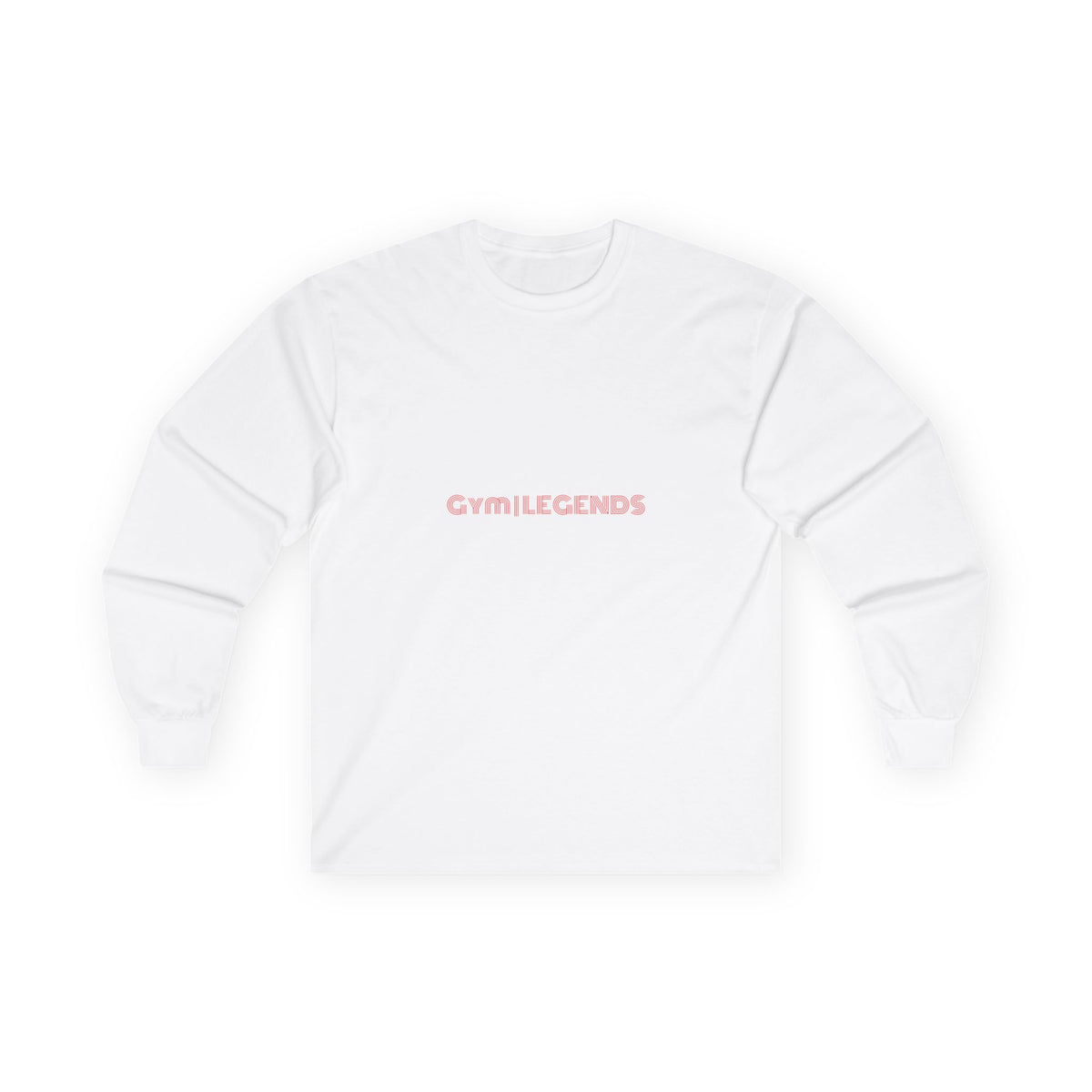 Gym Legends Long Sleeve Tee — Minimal Pink Logo Athletic Shirt