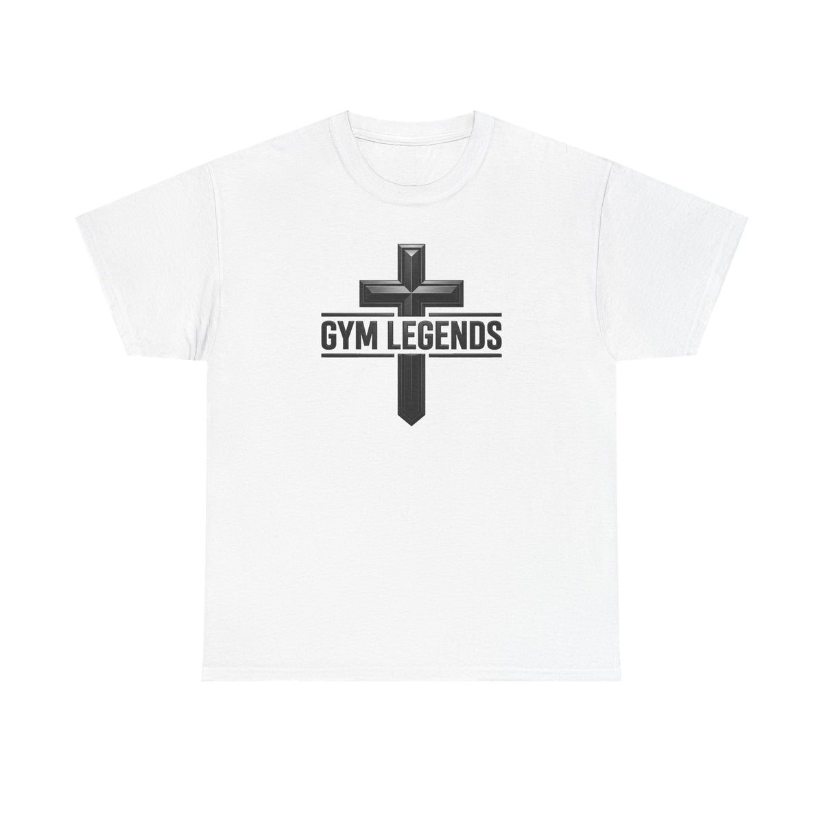 Gym Legends T-Shirt — Fitness Cross Logo Tee for Weightlifters & Athletes
