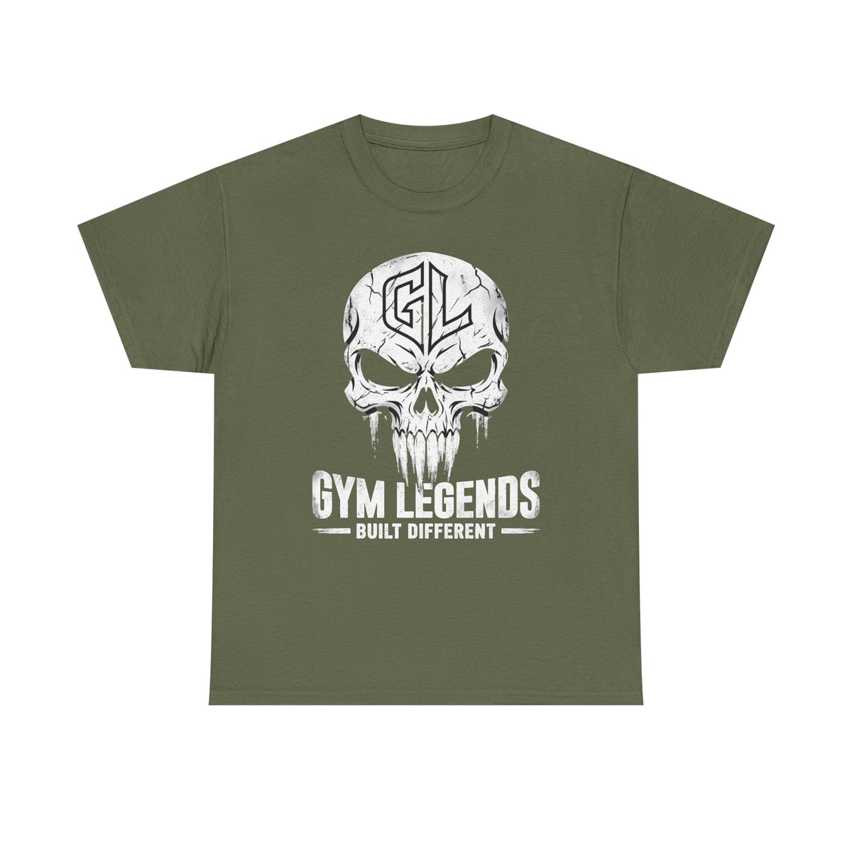 Gym Legends Skull T‑Shirt — Built Different Workout Tee