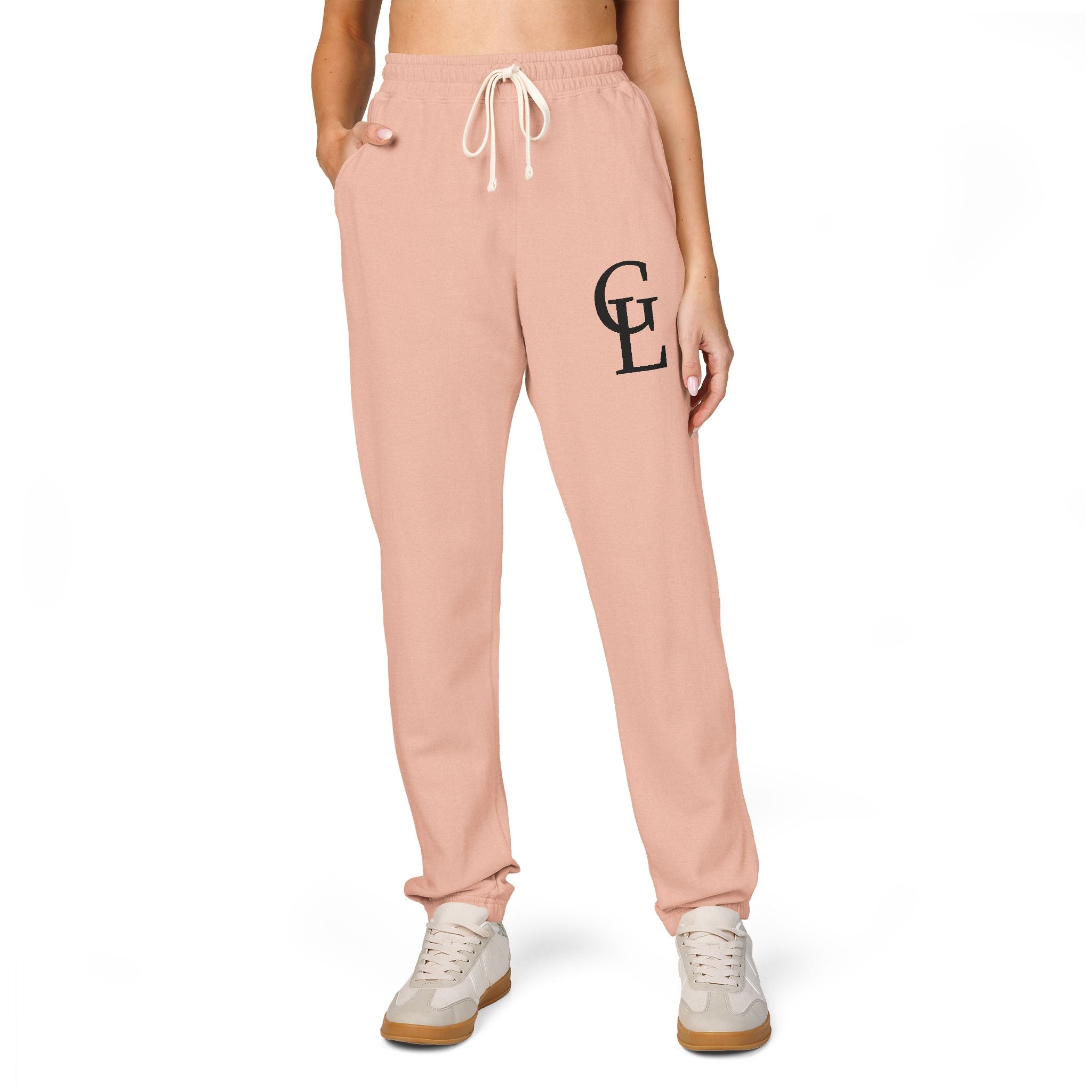 Garment-Dyed Fleece Sweatpants — Vintage 'CL' Monogram Lounge Pants