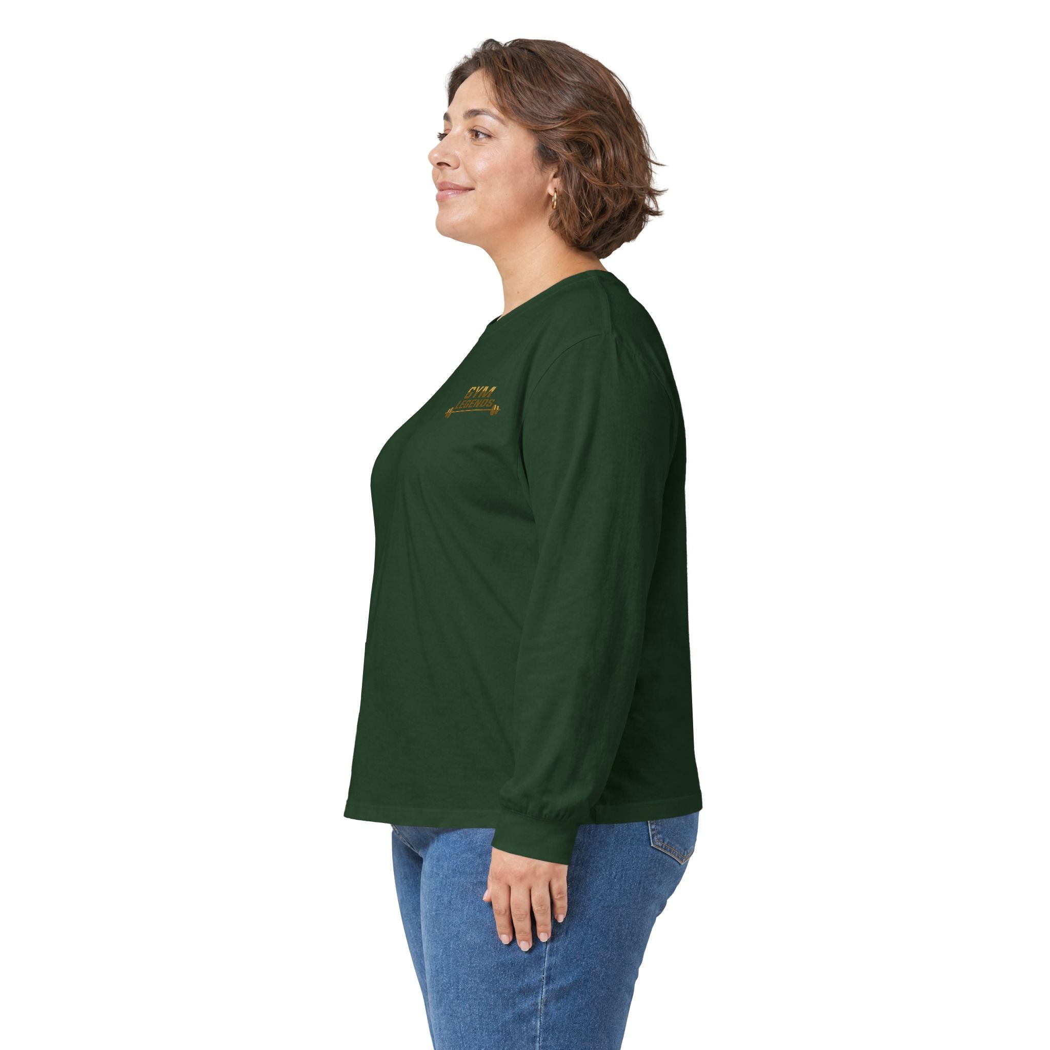 Gym Legends Long Sleeve Tee — Minimal Fitness Logo Shirt