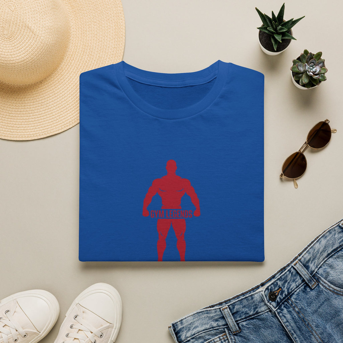 Gym Legends T-Shirt — Fitness Muscle Silhouette Tee