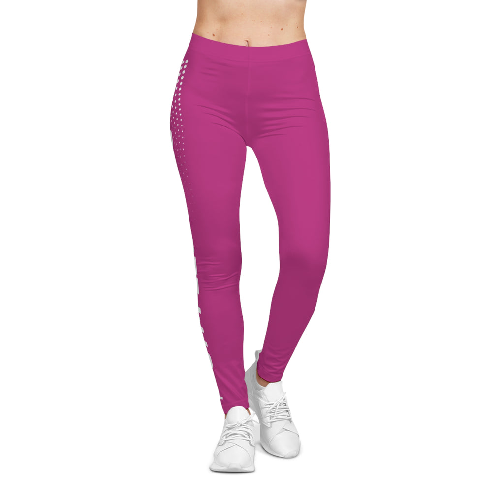 Gym Legends Women's Pink Athletic Leggings — Bold All-Over-Print Fitness Tights