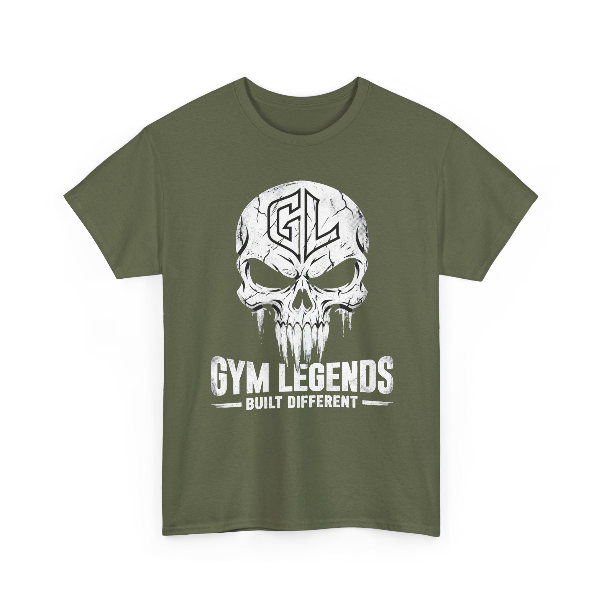 Gym Legends Skull T‑Shirt — Built Different Workout Tee