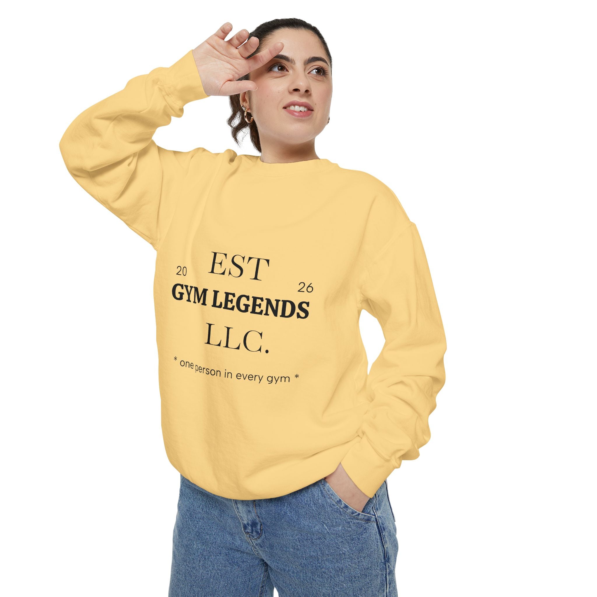 Gym Legends Sweatshirt — EST 2026 Vintage Athletic Crewneck