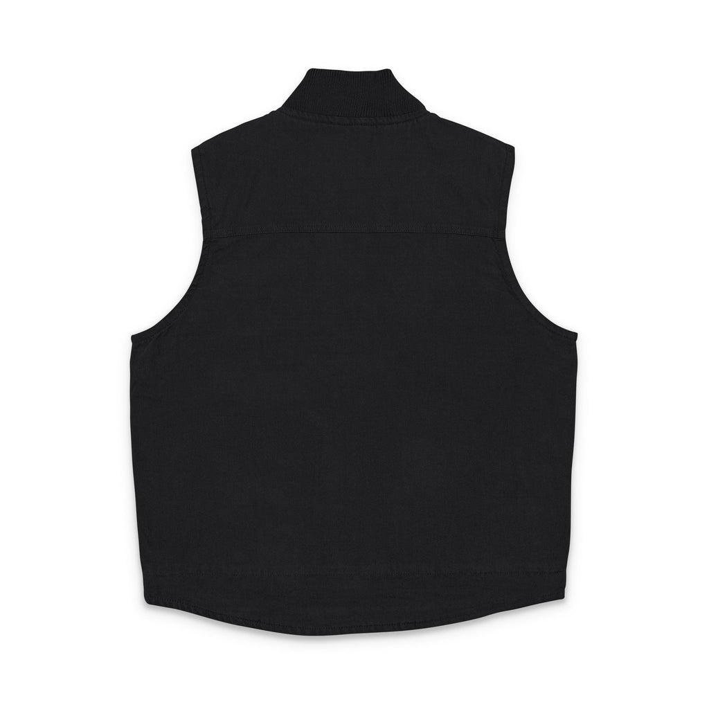 Embroidery Gym legends Duck Cloth Work Vest — Durable Washed Canvas Utility Vest