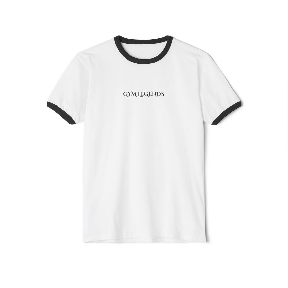 Ringer T-Shirt — "Gym Records" Minimal Retro Gym Tee