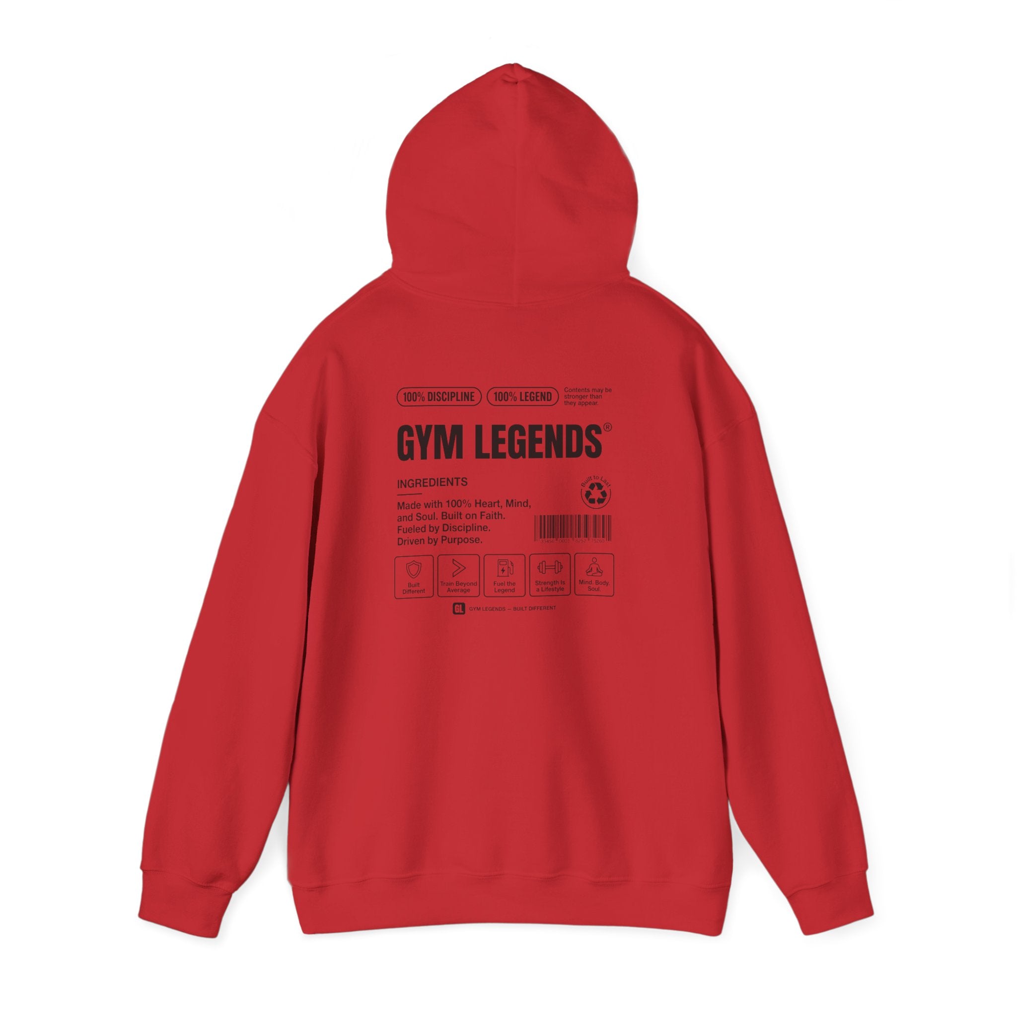 Gym Legends Hoodie — Minimal Fitness Logo Pullover