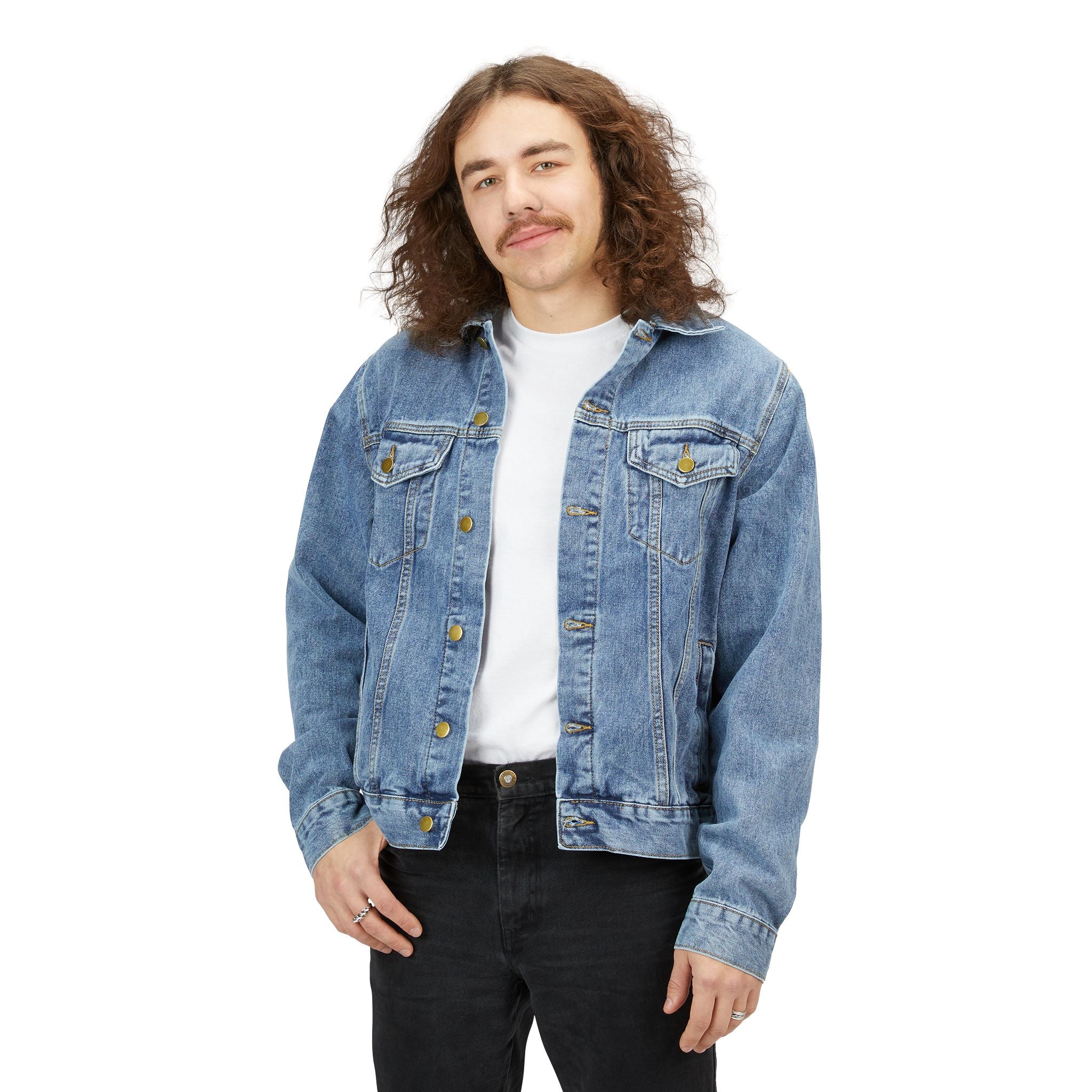 Denim Jacket — "Gym | Legends built different train different mind·body·soul" Back Print
