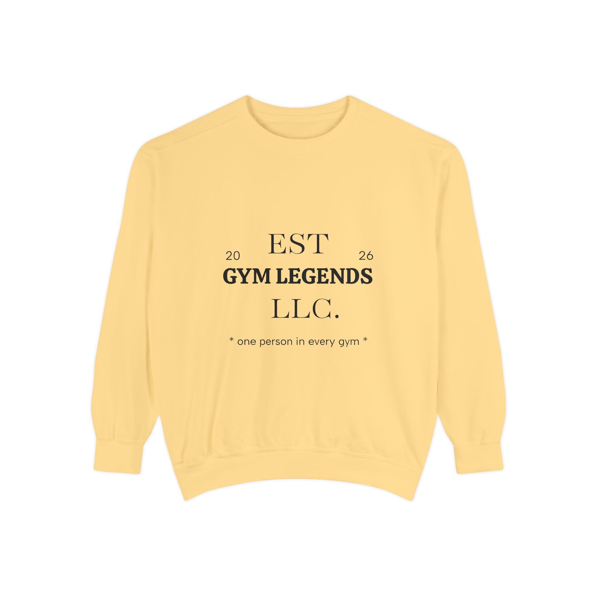 Gym Legends Sweatshirt — EST 2026 Vintage Athletic Crewneck