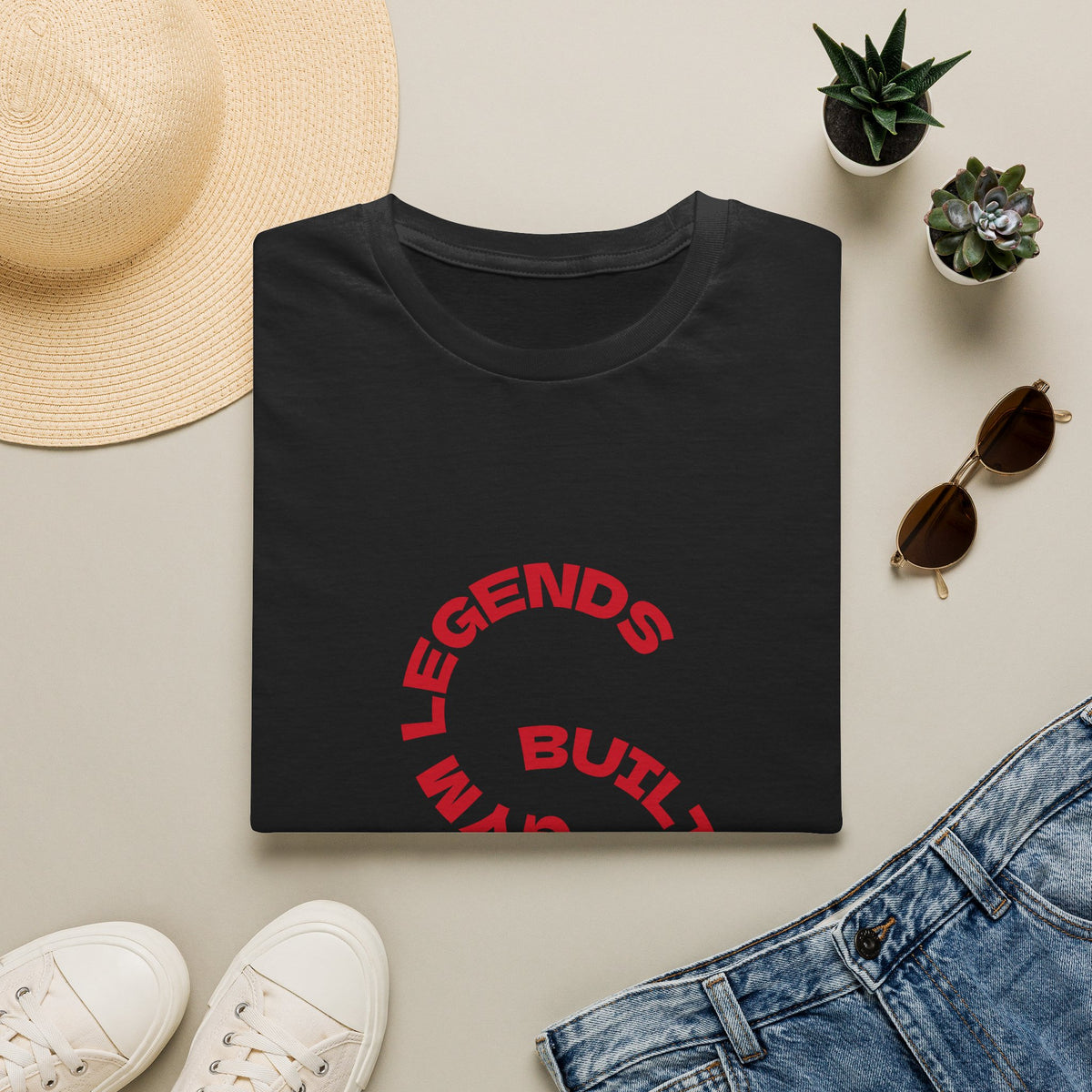 Legends Built Different T-Shirt — Circular Graphic Tee for Athletes & Trendsetters