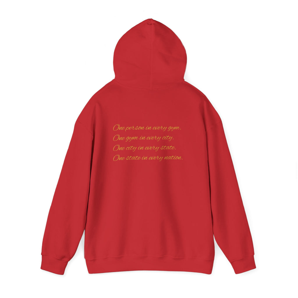 Gym Legend Hoodie — Minimal Gold Script Fitness Pullover