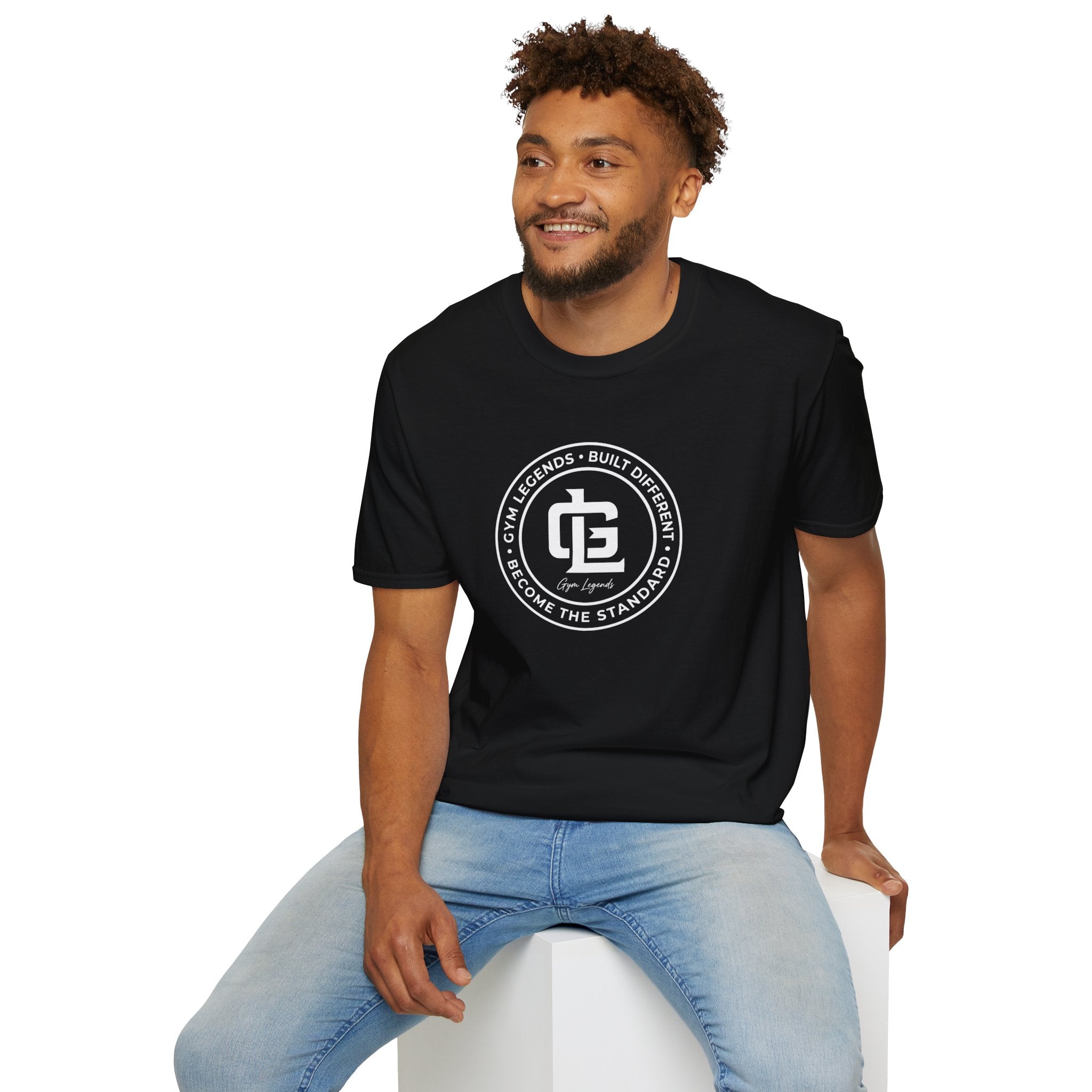 Gym Legends 'Built Different' T-Shirt — Fitness Logo Tee