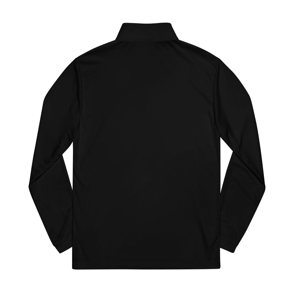 Embroidered Quarter‑Zip Pullover — White adidas® Performance Top