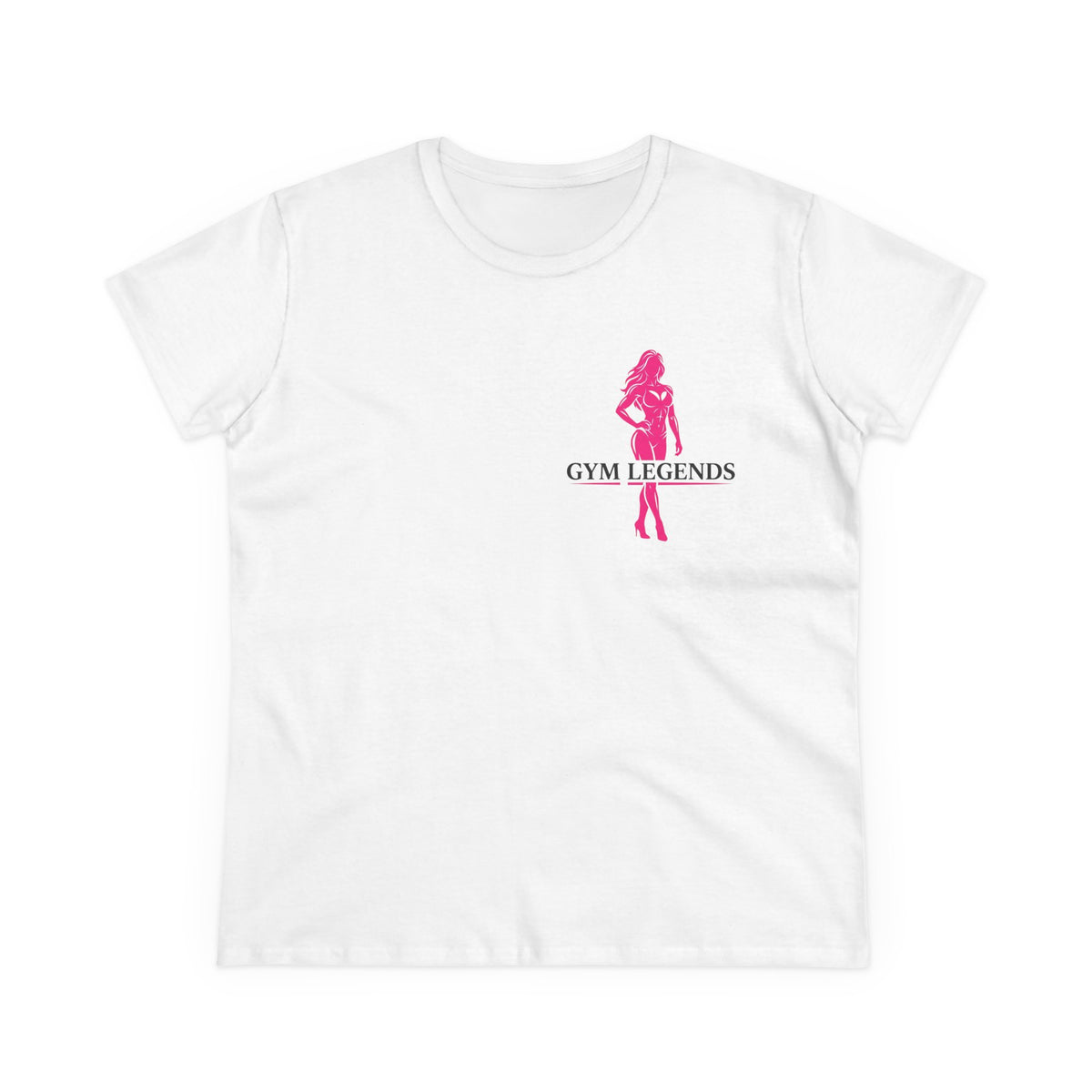 Gym Legends Women's Tee — Pink Silhouette Fitness Shirt
