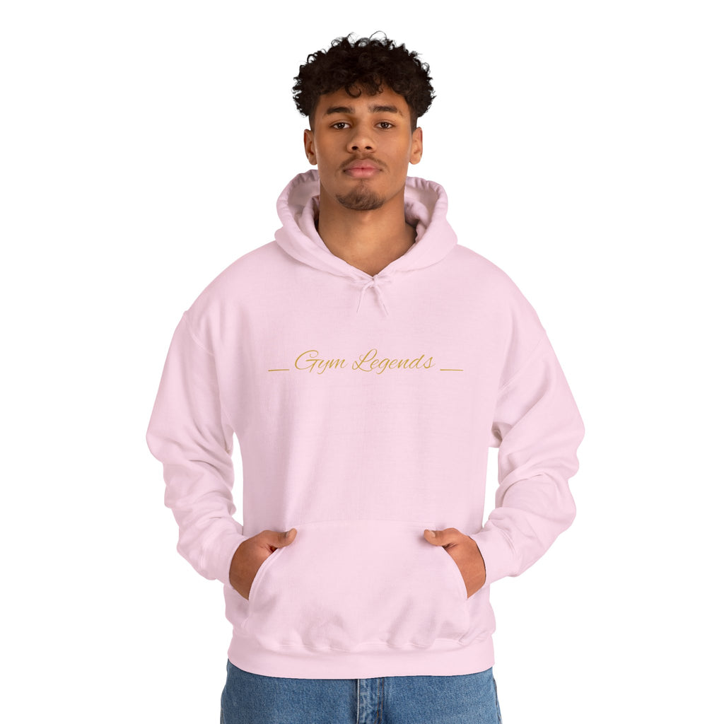Gym Legend Hoodie — Minimal Gold Script Fitness Pullover