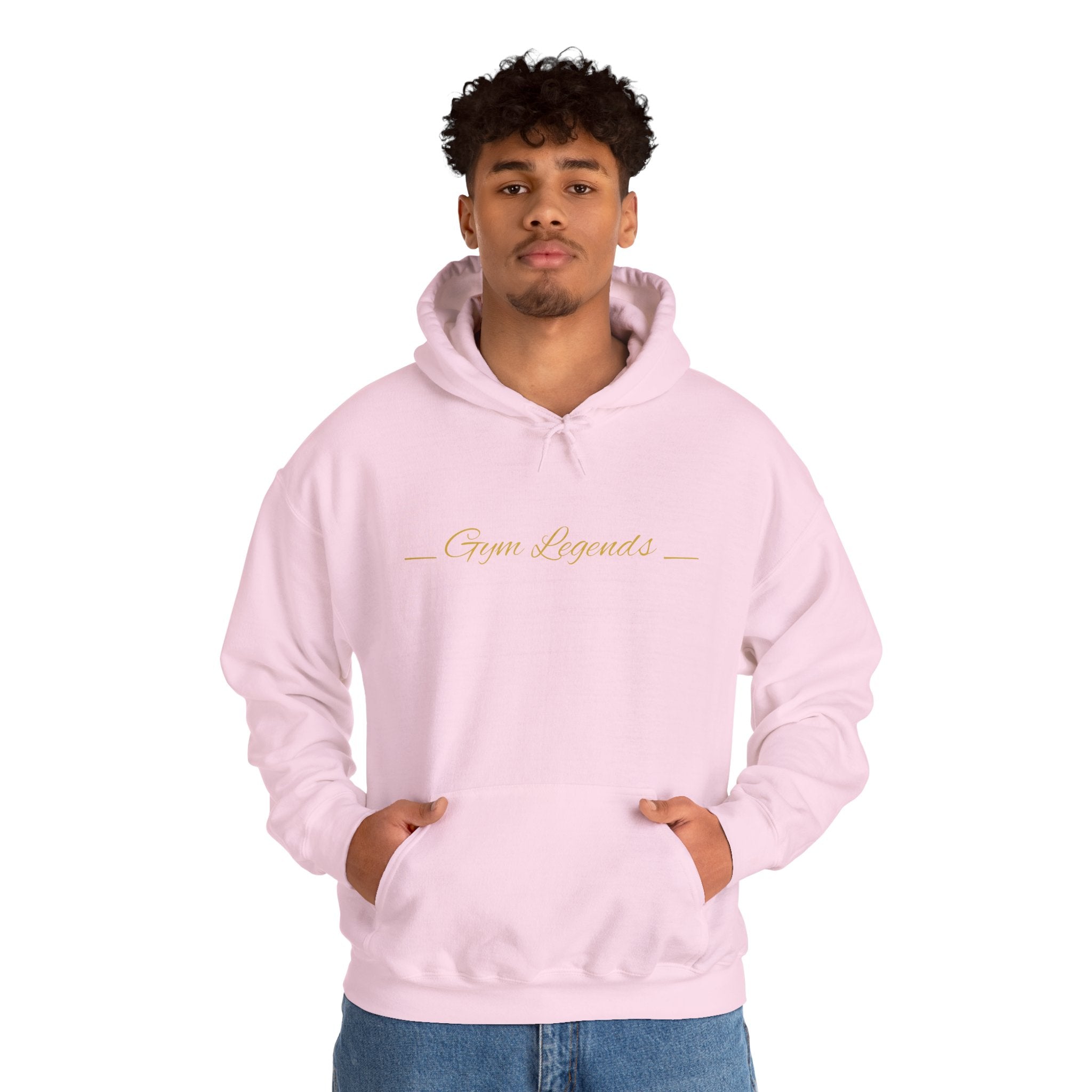 Gym Legend Hoodie — Minimal Gold Script Fitness Pullover
