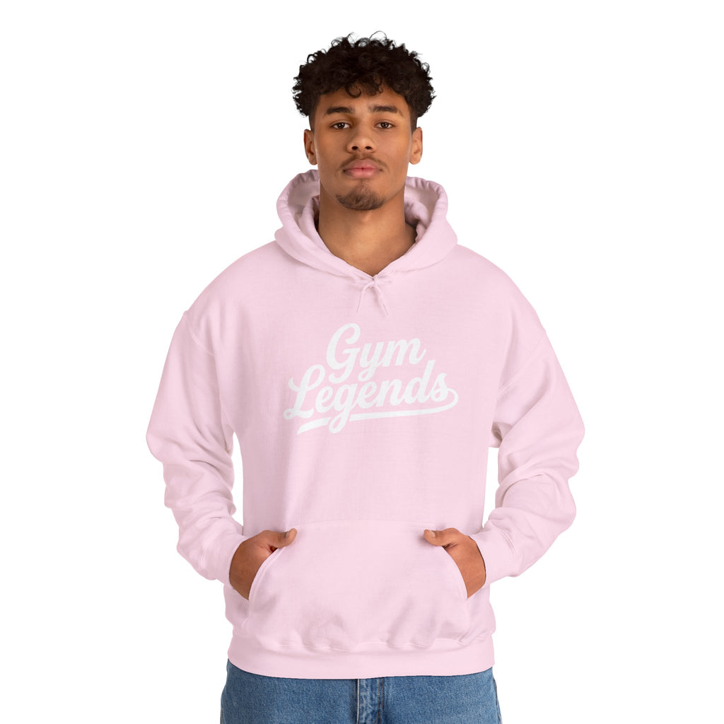 Gym Legends Hoodie — Retro Script Fitness Sweatshirt