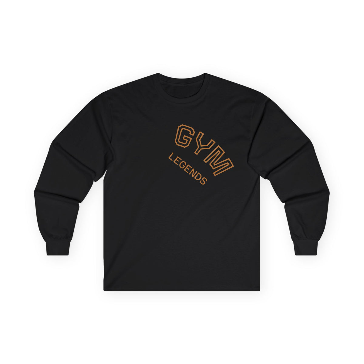 Gym Legends Long Sleeve Tee — Retro Arched 'GYM' Design