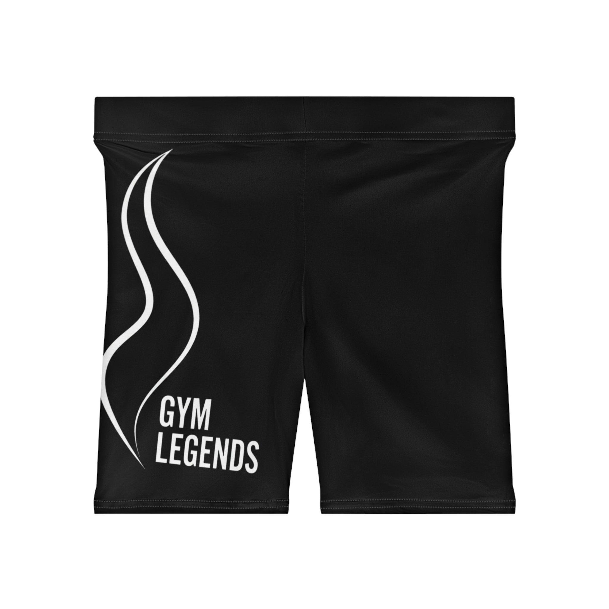 Gym Legends Women's Biker Shorts – Black Athletic High-Waist Workout Shorts