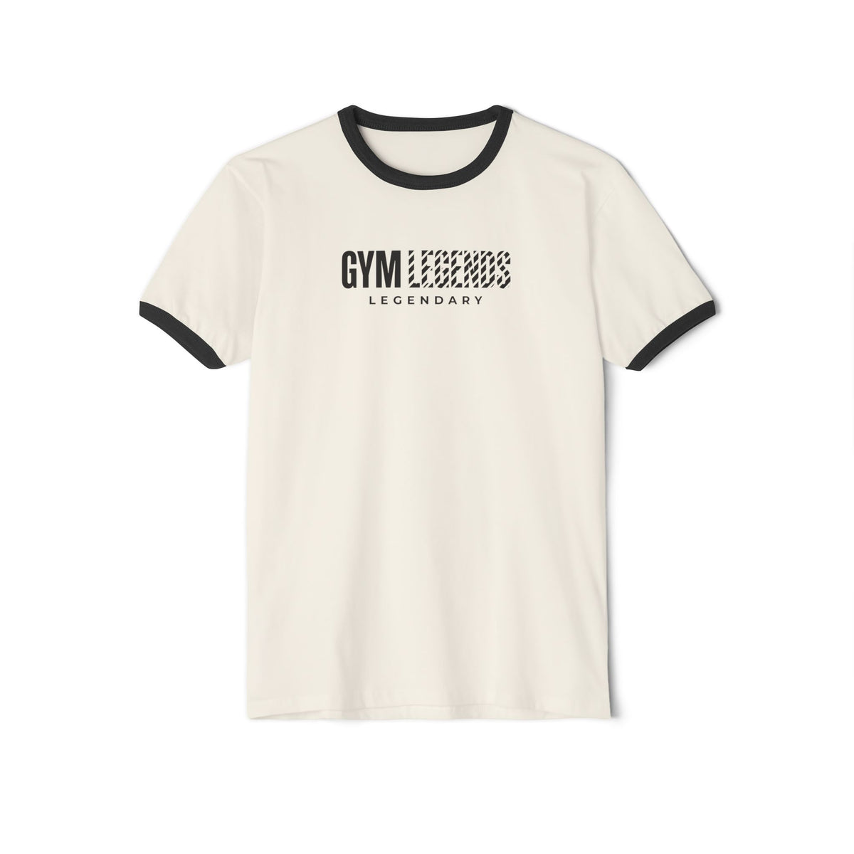 Gym Legends Ringer T-Shirt — 'Gym Legends' Retro Fitness Tee