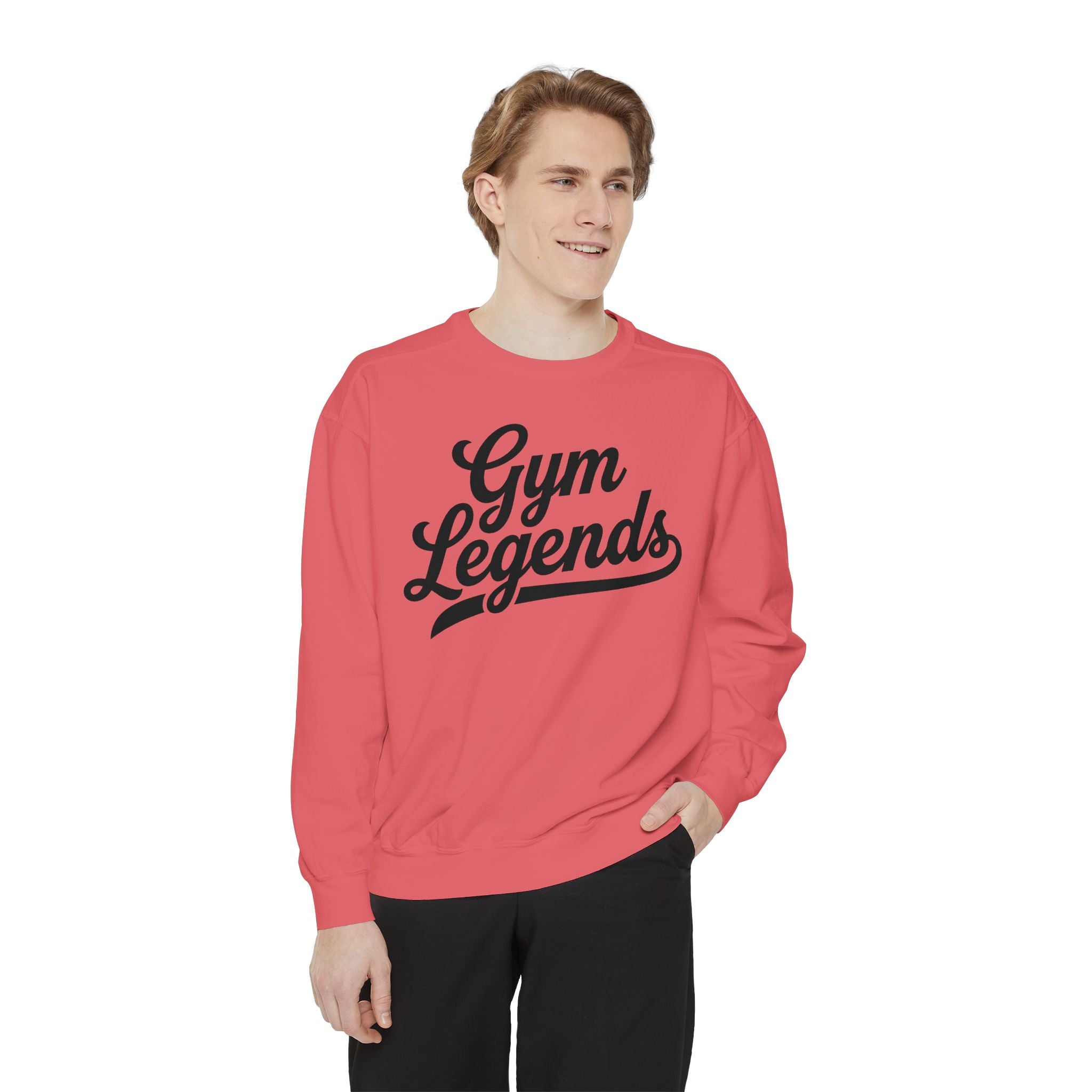 Gym Legends Sweatshirt — Retro Script Fitness Crewneck