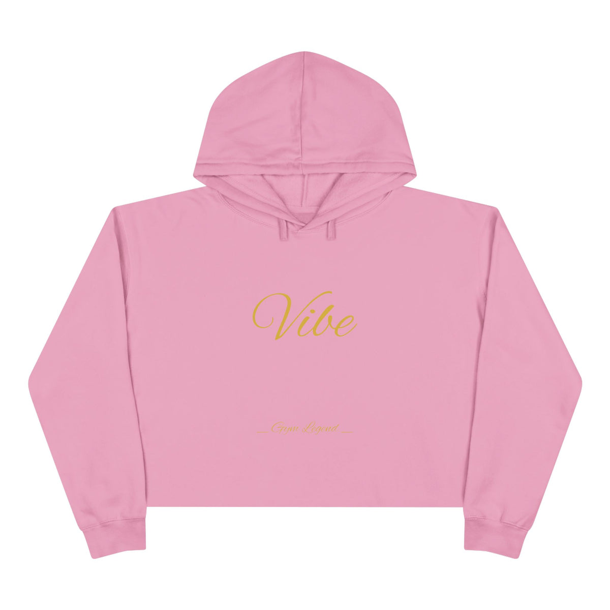 Vibe Cropped Hoodie — Minimal Gold Script Women's Crop Hoodie