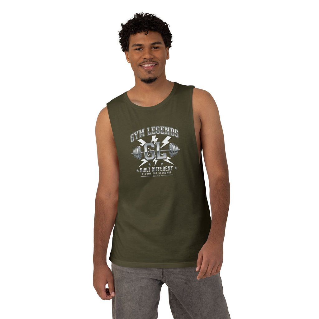 Gym Legends Tank — Built Different Weightlifting Muscle Workout Tank