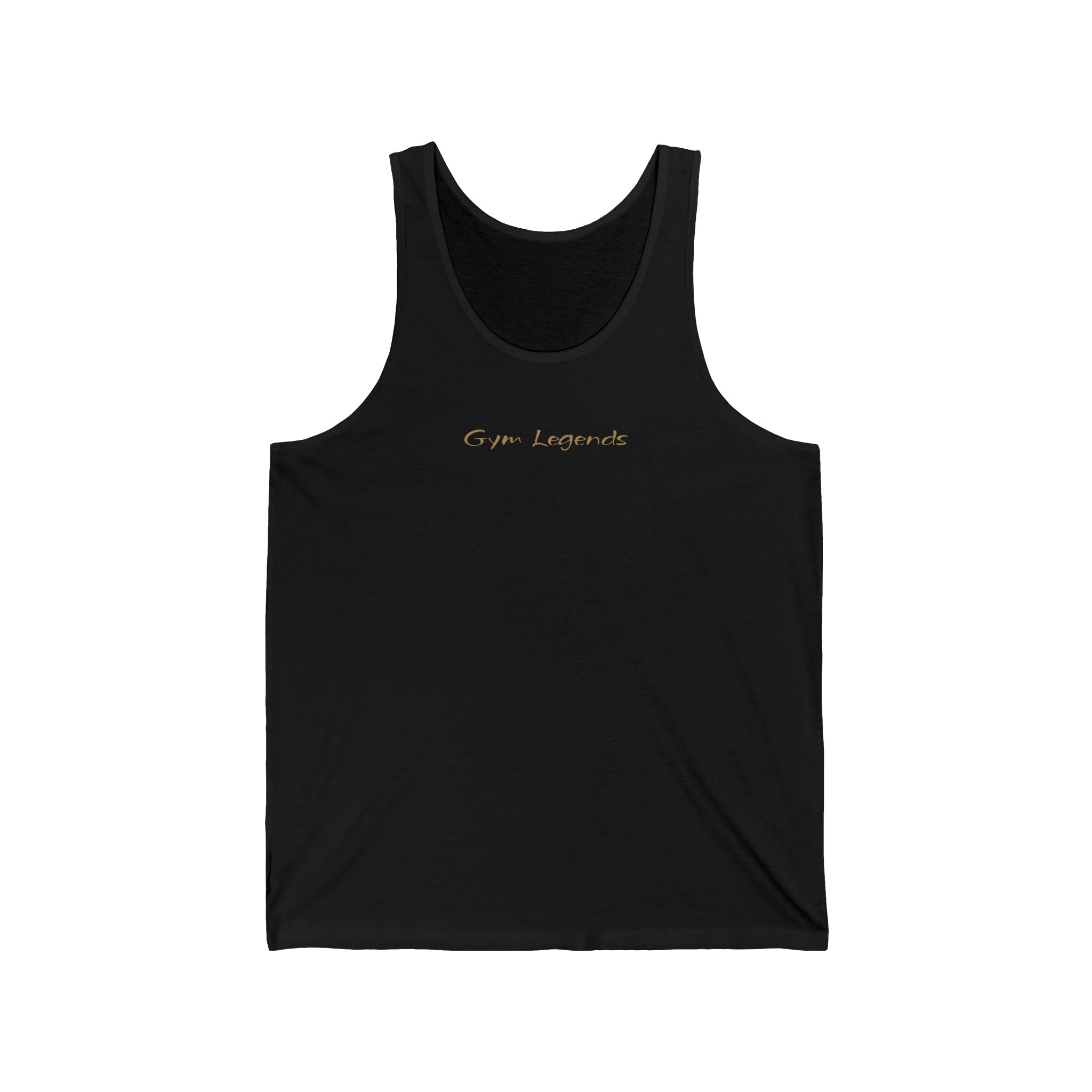 Gym legends Gold Script "Stay Golden" Tank Top — Minimalist Women’s Summer Jersey Tank