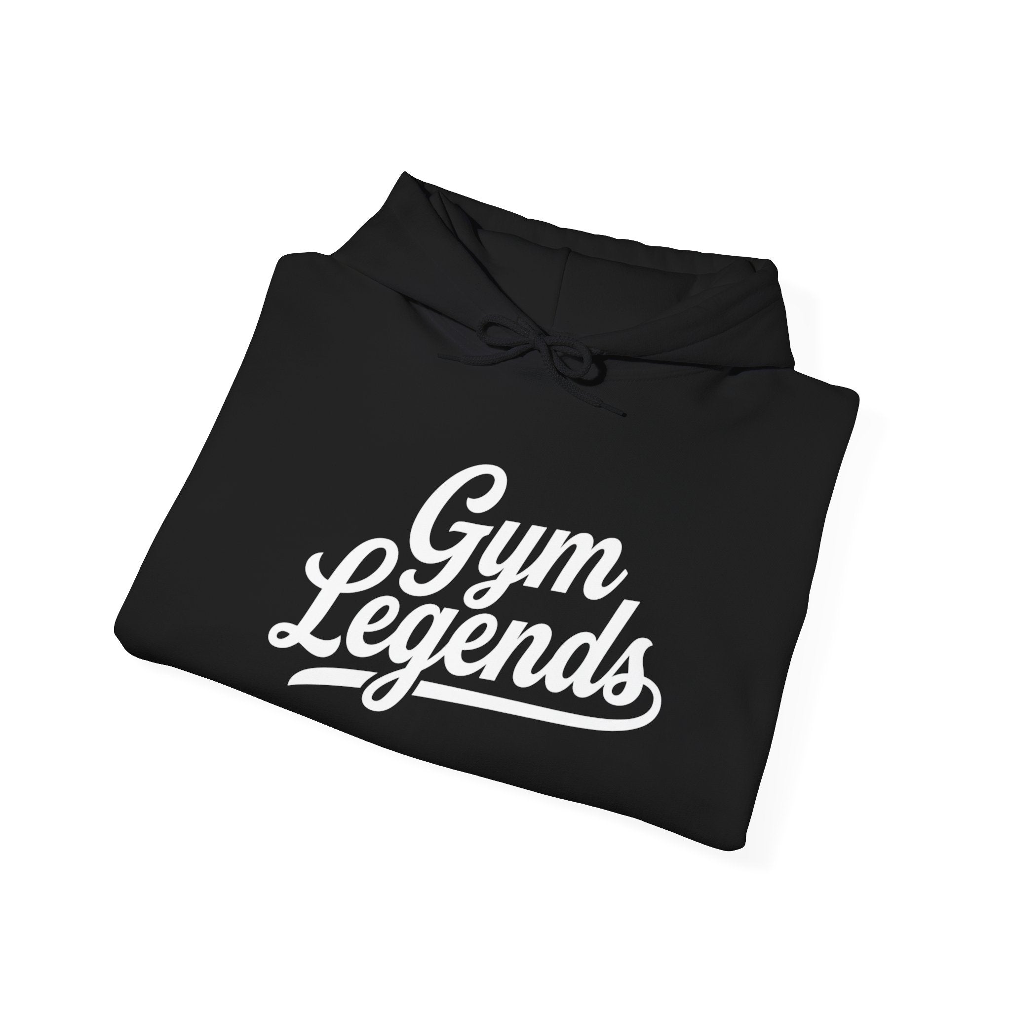 Gym Legends Hoodie — Retro Script Fitness Sweatshirt