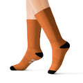 Gym Legends Sublimation Socks orange Tygy— 'GYM' & 'LEGENDS' Athletic Crew Socks