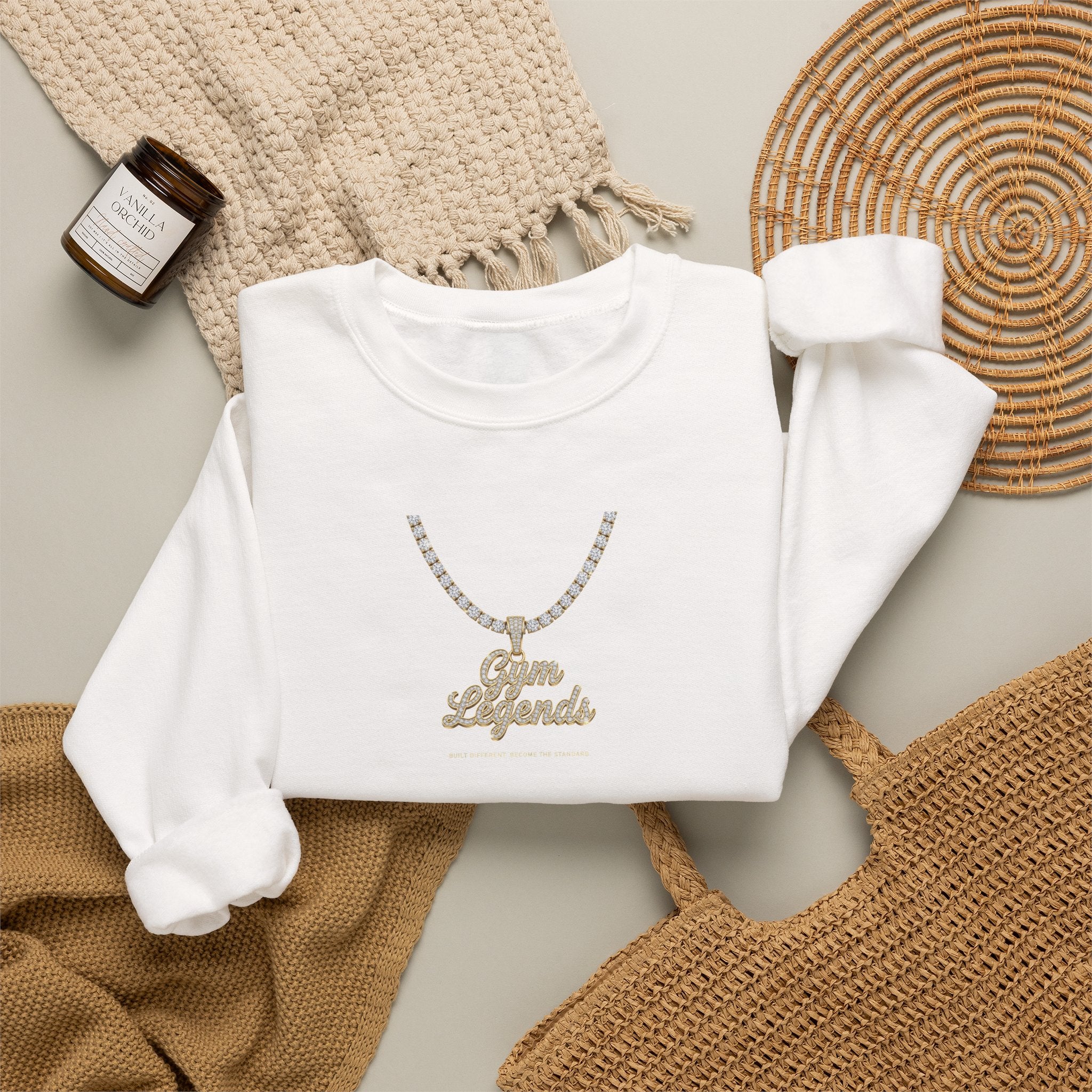 Gold Necklace 'Best Friends' Crewneck Sweatshirt