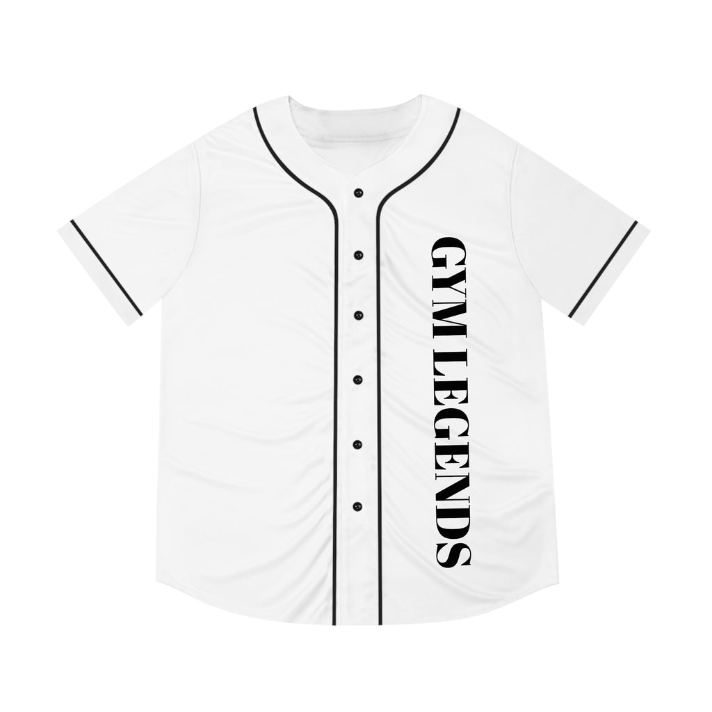 Baseball Jersey — "GYM LEGENDS" Athletic Team Shirt with Motivational Back Text