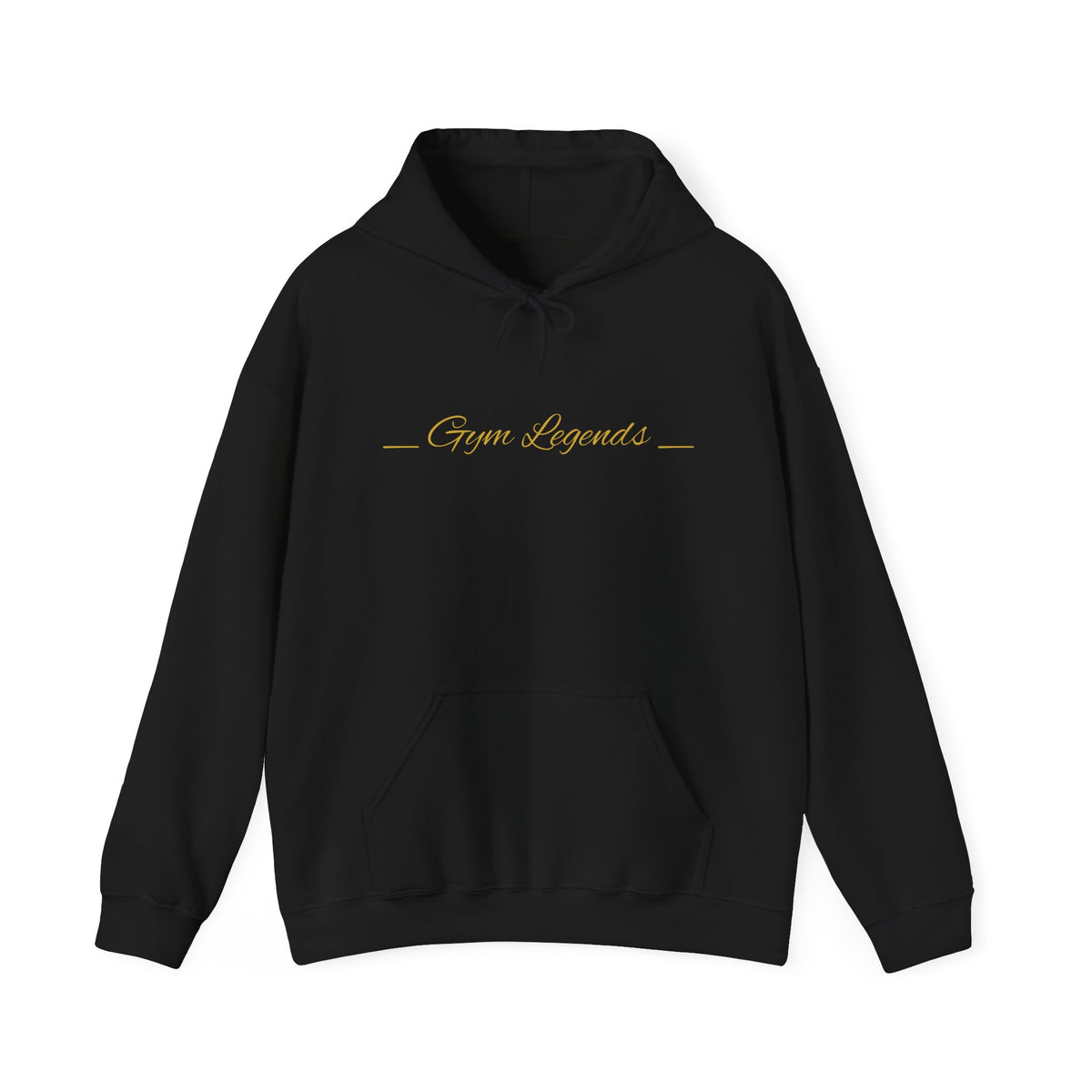 Gym Legend Hoodie — Minimal Gold Script Fitness Pullover