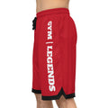 Gym Legends Basketball Shorts — Red Ribbed Athletic Shorts