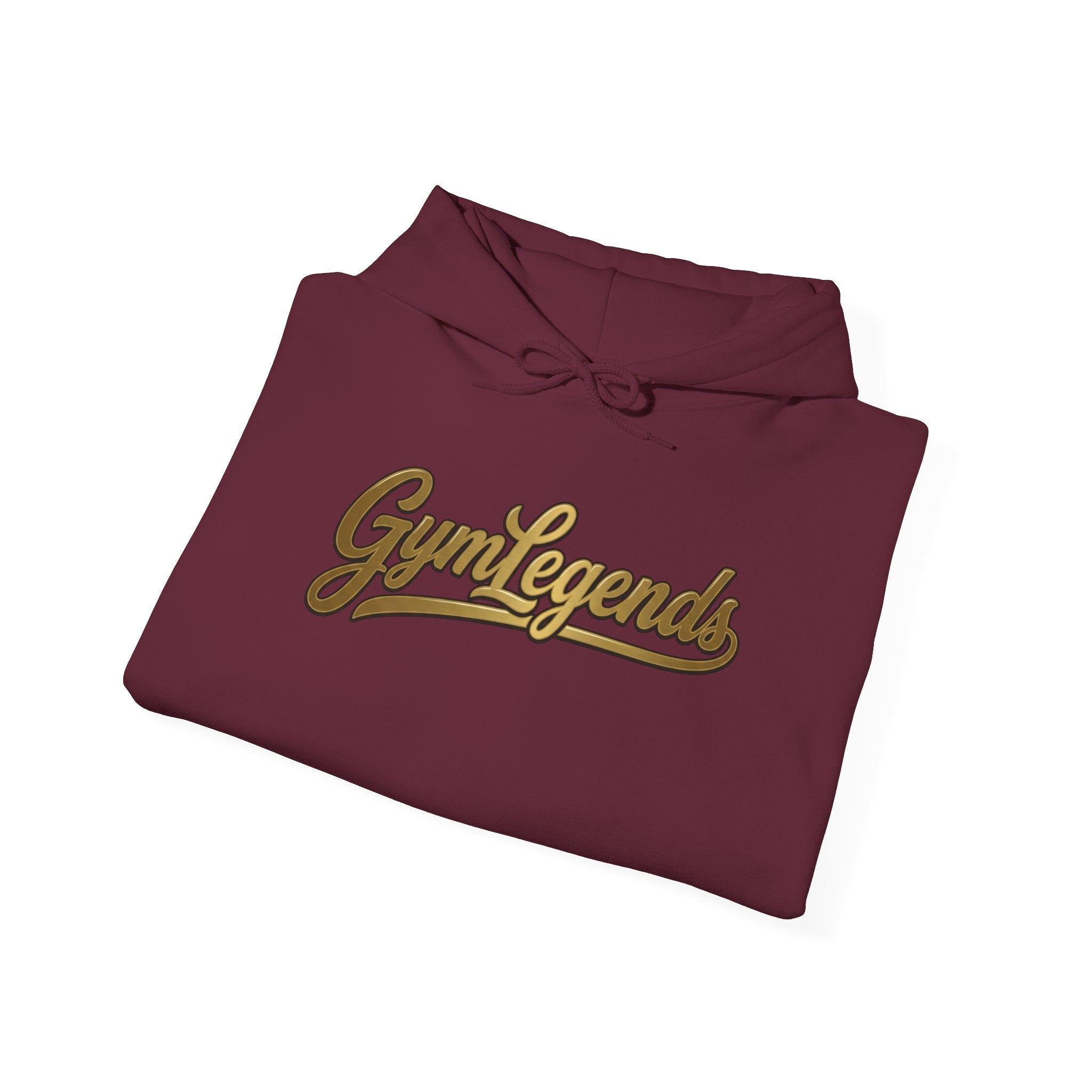 Gym Legends Hoodie — Retro Script Fitness Sweatshirt