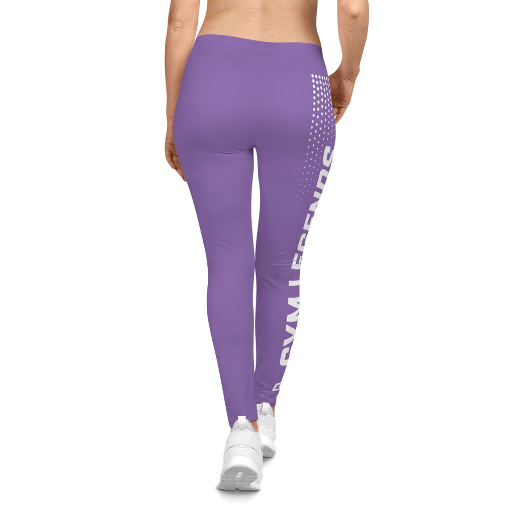 Gym Legends Purple Leggings — Women’s Athletic AOP with Side Logo