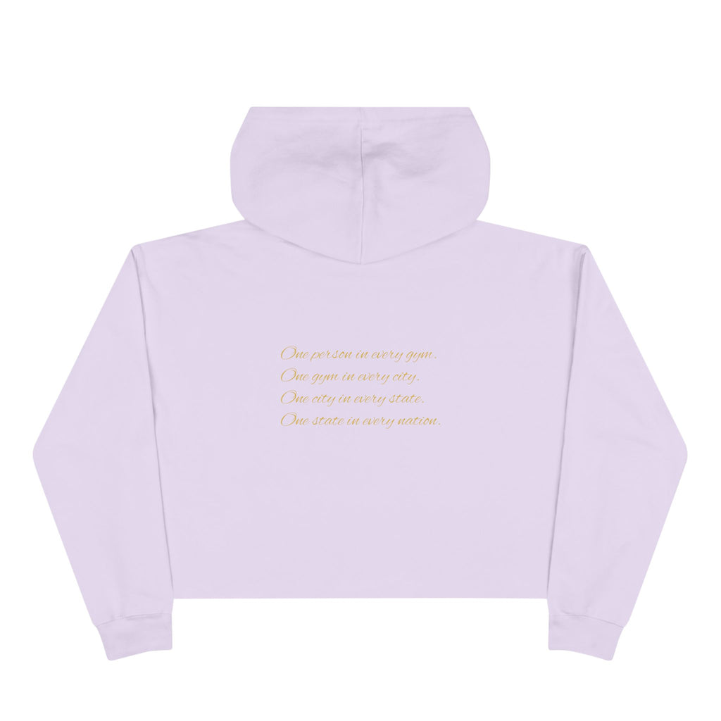 Vibe Cropped Hoodie — Minimal Gold Script Women's Crop Hoodie