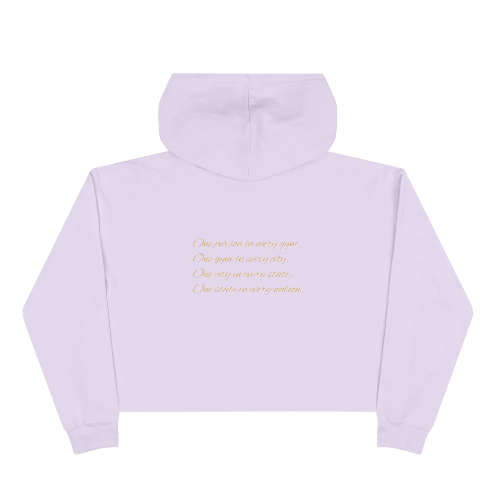 Vibe Cropped Hoodie — Minimal Gold Script Women's Crop Hoodie