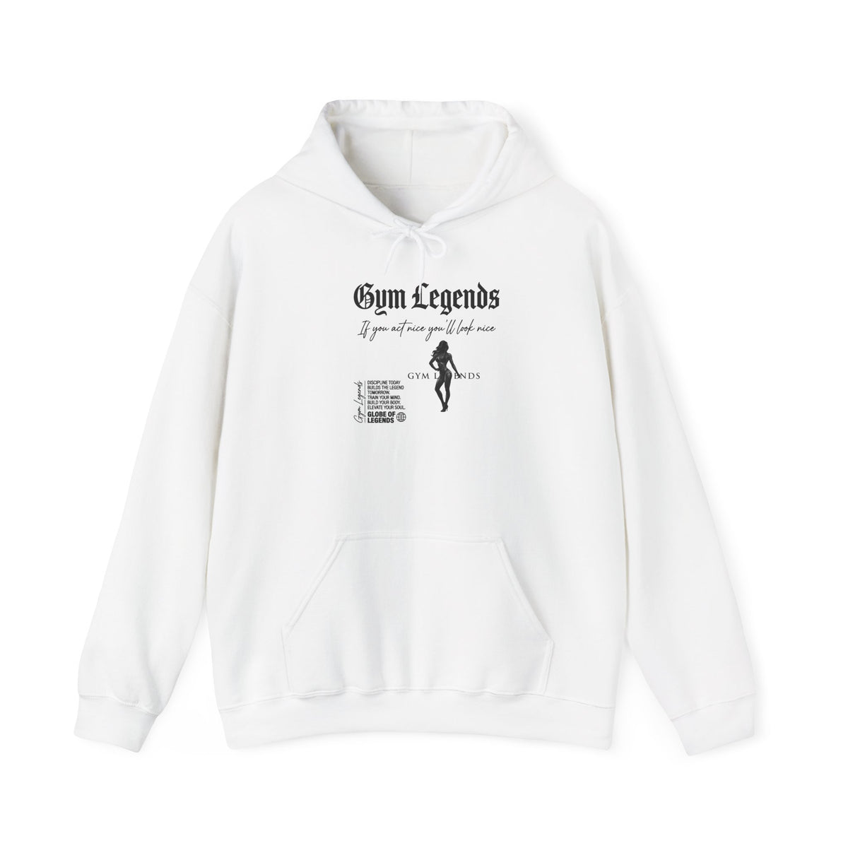 Gym Legends Hoodie — Vintage Gym Silhouette Sweatshirt