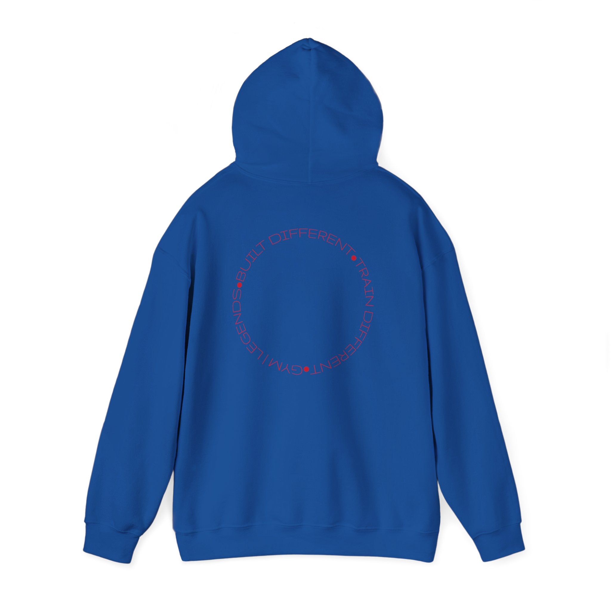 Gym Legends Hoodie — Minimal White 'Good Vibes' Circle Back Print