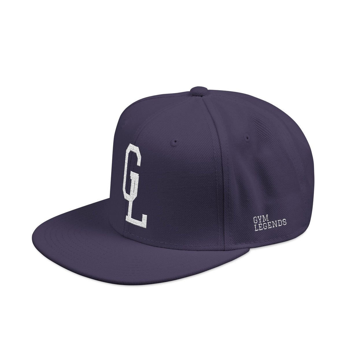 Embroidered Snapback Hat — 'CL' Logo Two-Tone Flat Bill