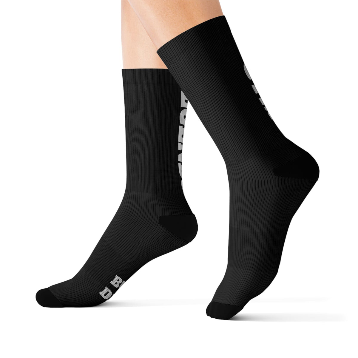 Gym Legends Sublimation Socks Black mind body soul — 'GYM' & 'LEGENDS' Athletic Crew Socks