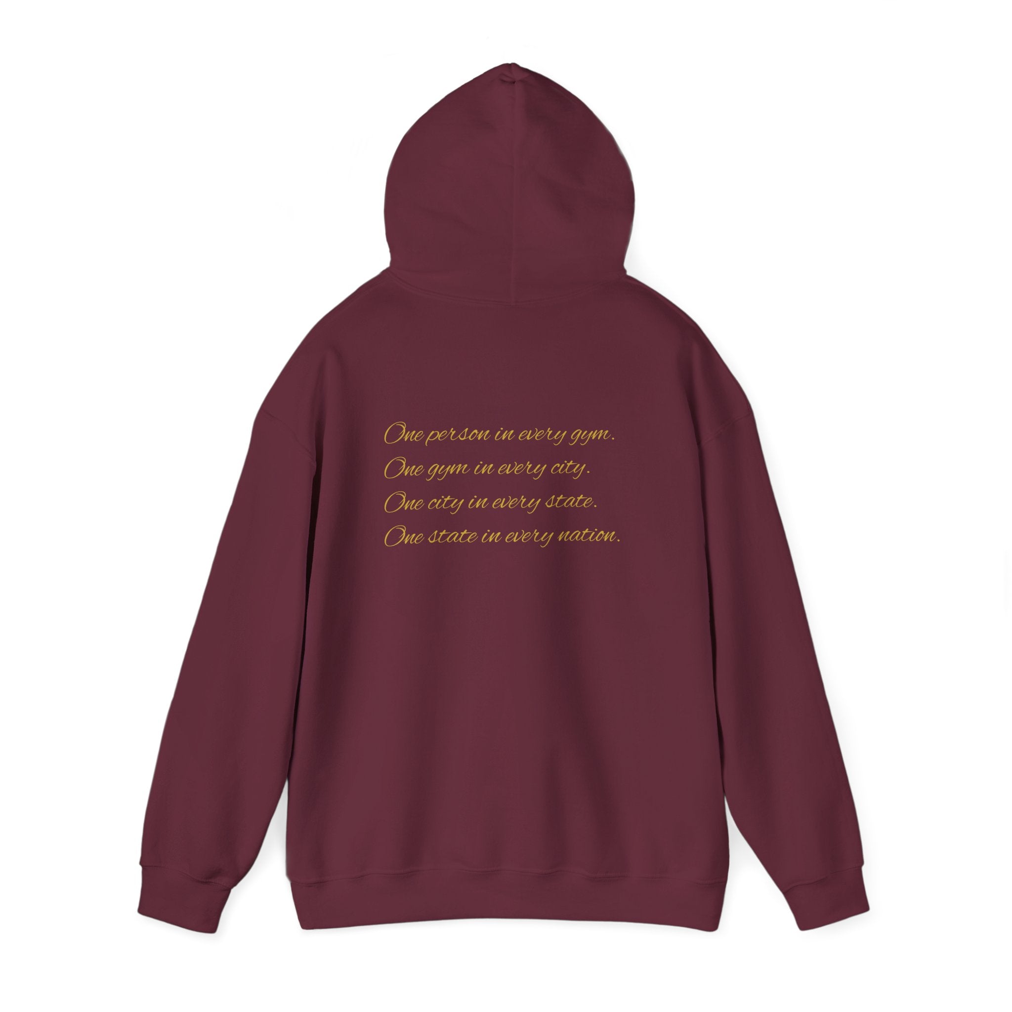 Gym Legend Hoodie — Minimal Gold Script Fitness Pullover