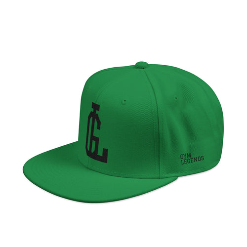 Embroidered 'GL' Snapback Hat — Black & Orange Streetwear Cap
