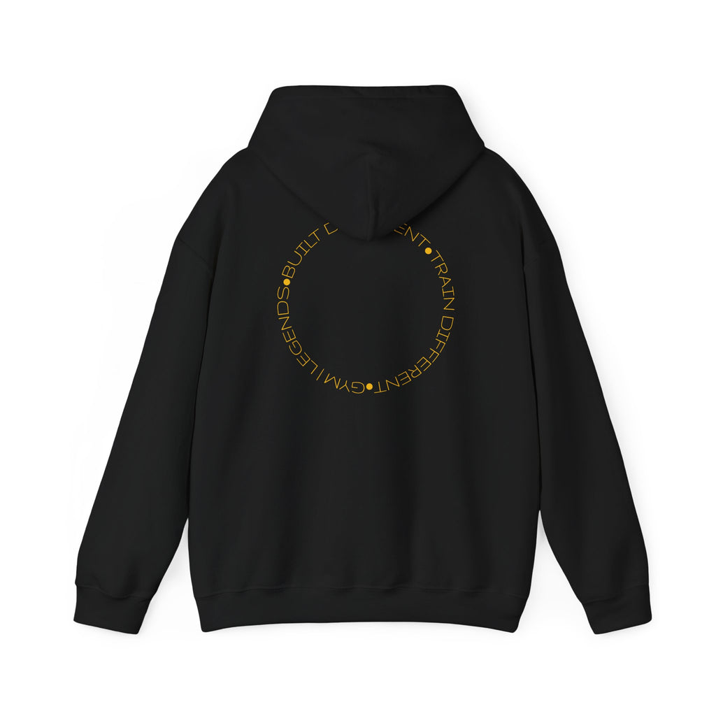 Gym Legends Hoodie — Minimal White 'Good Vibes' Circle Back Print